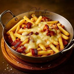 PORÇÃO DE BATATA MALBEC C/ MUÇARELA E BACON
